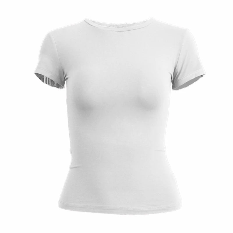 Woman Clothing Short Sleeve T-shirt Slim Fit