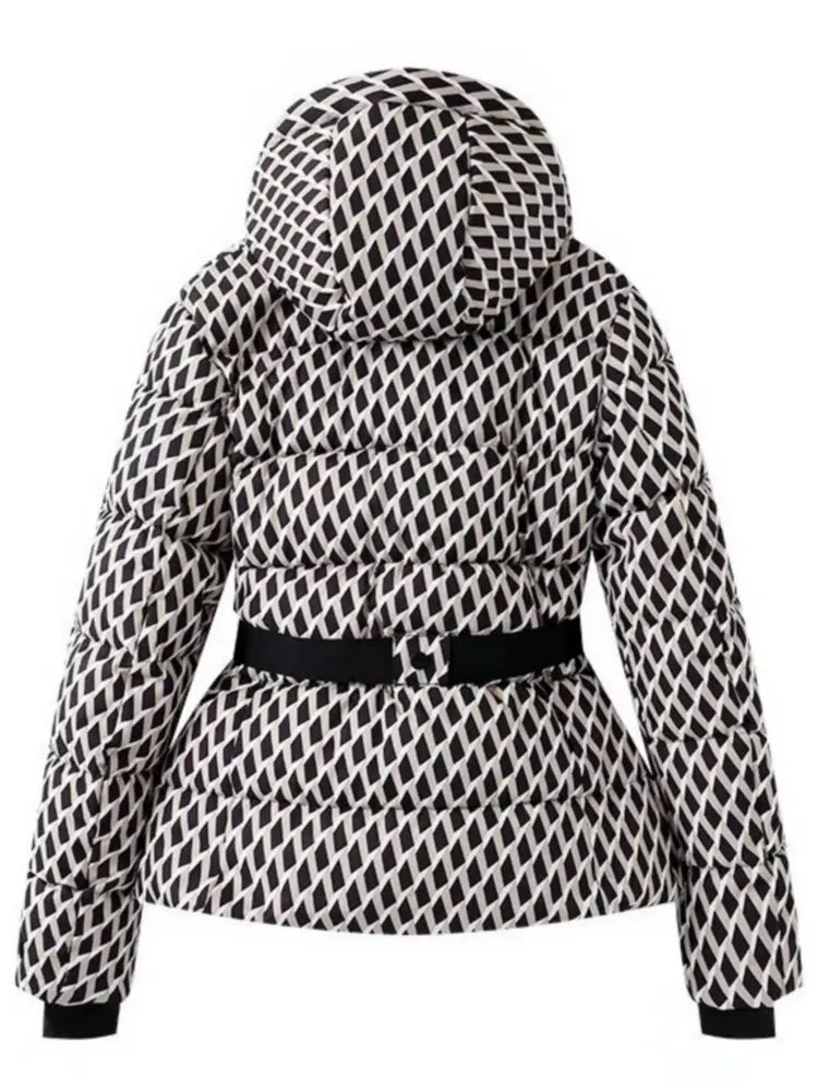 Women's Winter Hooded Padded Sport Parkas Pants