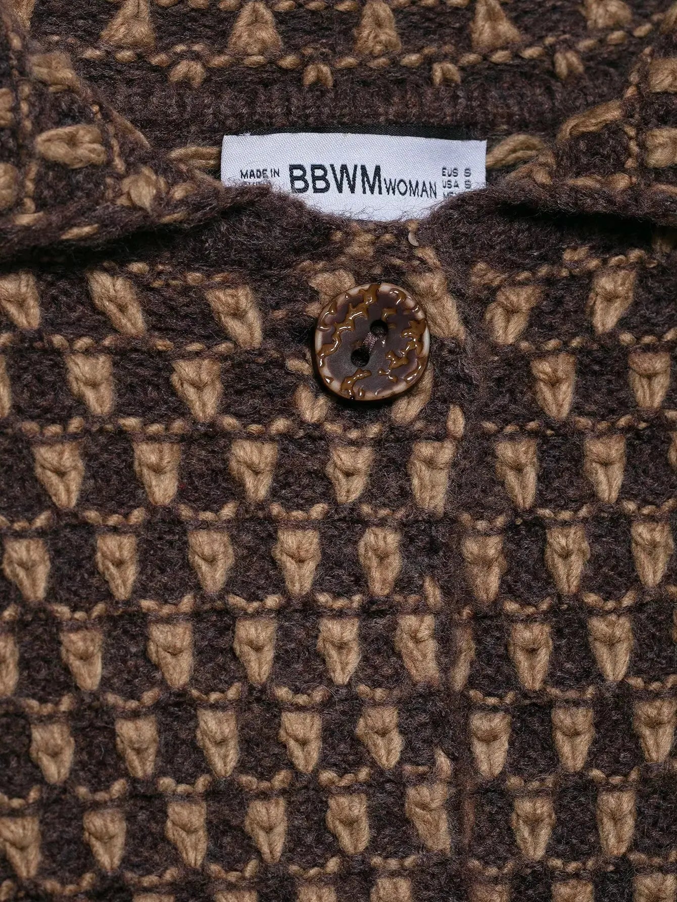 Autumn Brown Long Sleeve Knitted Cardigans Women